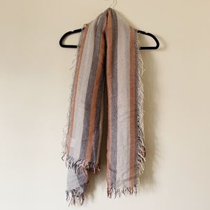 Striped Cashmere Silk Scarf